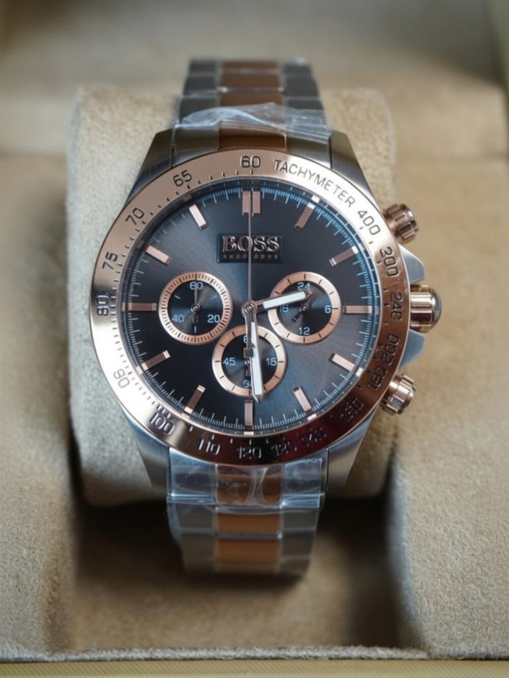 HUGO BOSS TWO TONE MEN'S WATCH - OPEN BOX